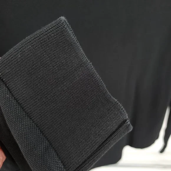 Men's Burberry Brit 100% Cotton Long Sleeve Polo S Black - Picture 15 of 16